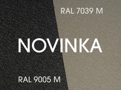 NOVINKA - RAL 9005 M a RAL 7039 M, strukturovaný lak