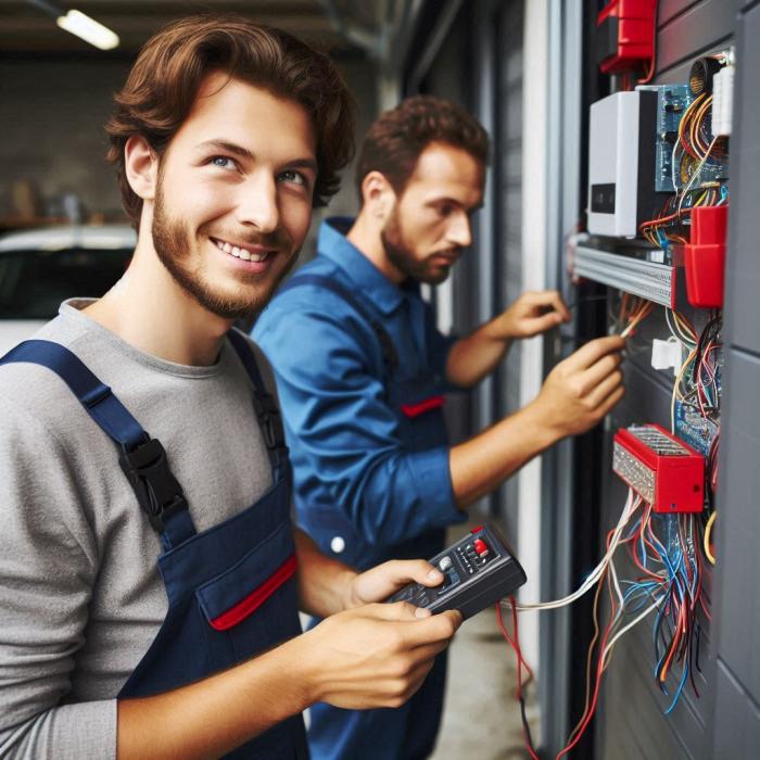 Servisní technik, elektrika, garážová vrata, práce